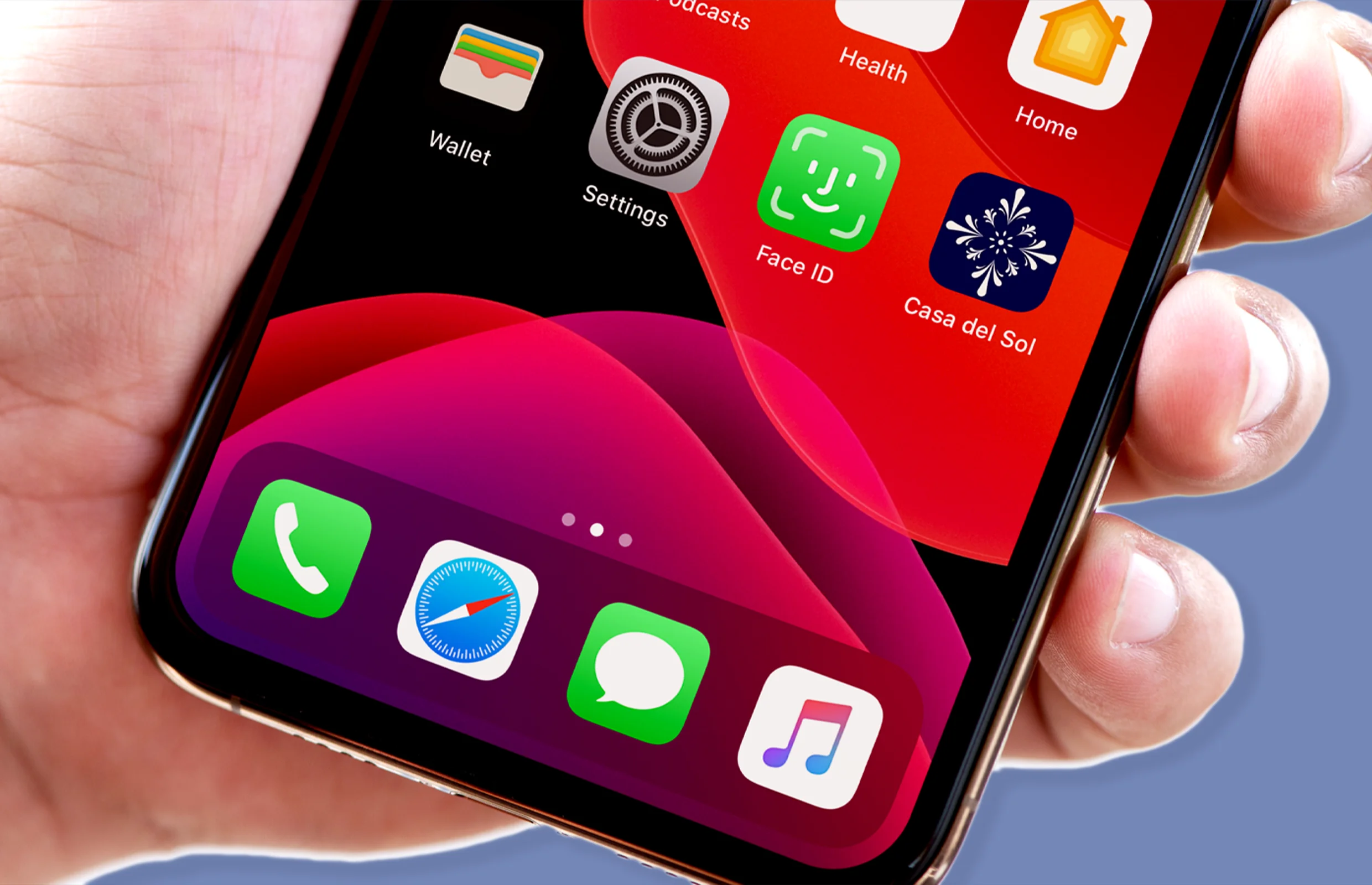 "Pantalla de un iPhone con el icono de la app Casa del Sol destacado entre otras aplicaciones."